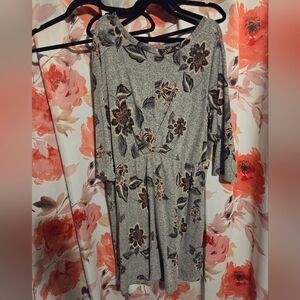 Floral Gray Dress